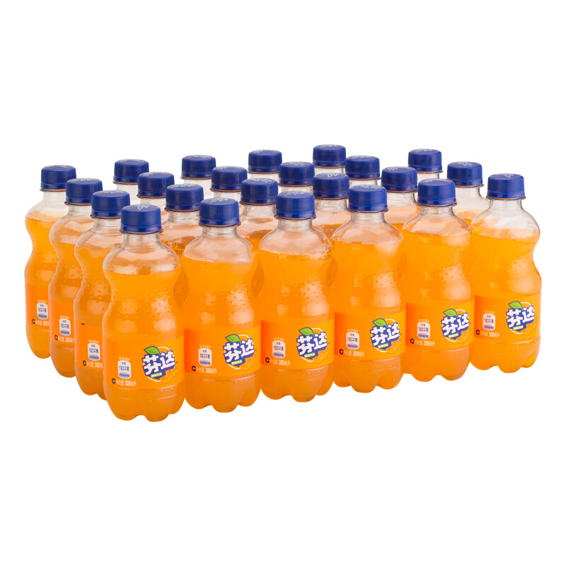 Fanta 芬达 可口可乐（Coca-Cola）芬达 Fanta 橙味汽水 碳酸饮料 300ml*24瓶 整箱装 24.1元