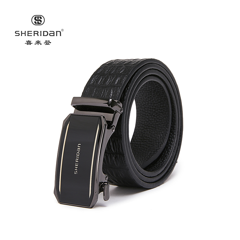 SHERIDAN 喜来登 头层牛皮 休闲自动扣皮带 礼盒装 NL200558S 79元