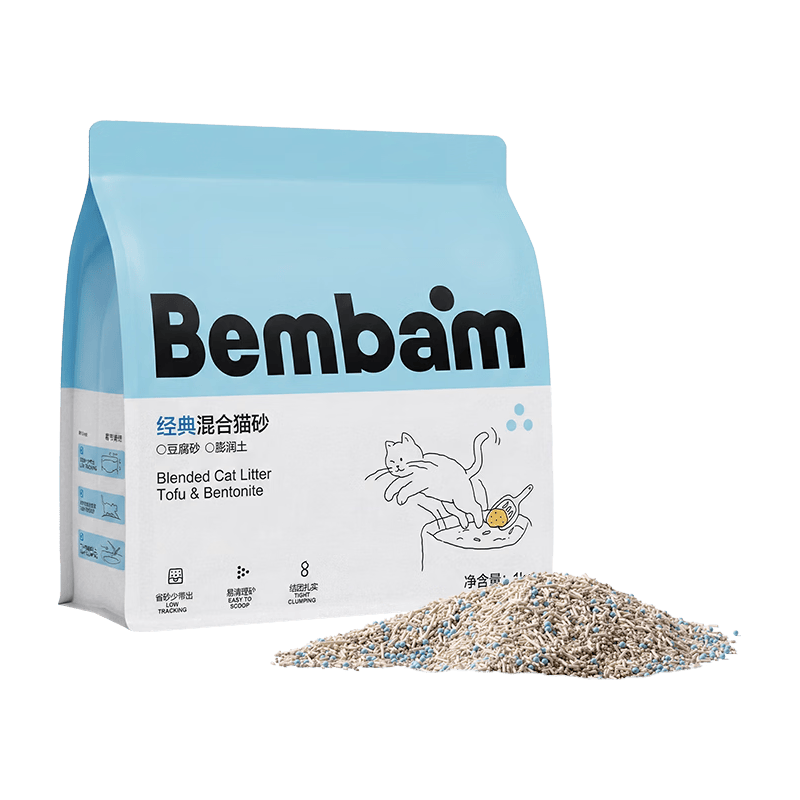 得力 本伴豆腐混合猫砂 低尘除臭易结团 1kg 3.9元