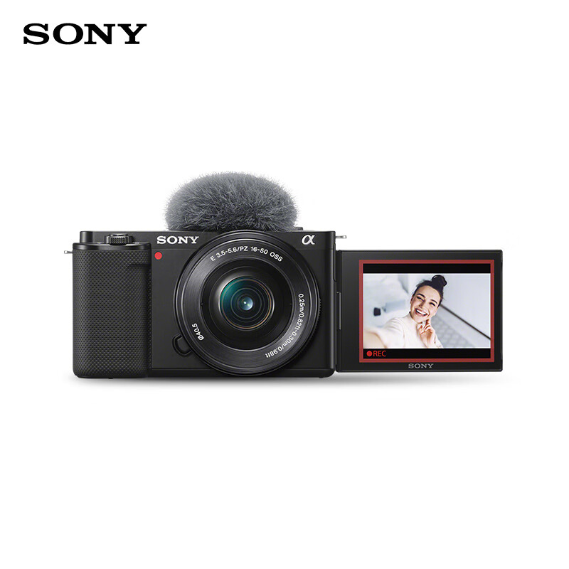 索尼 SONY ZV-E10L黑色套机【64G卡+皮套+888】 ZV-E10L APS-C半画微单 3876.15元