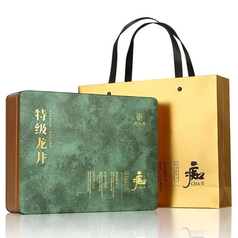 春焕新：卢正浩 明前 特级龙井茶 120g 痴茶礼盒 319元