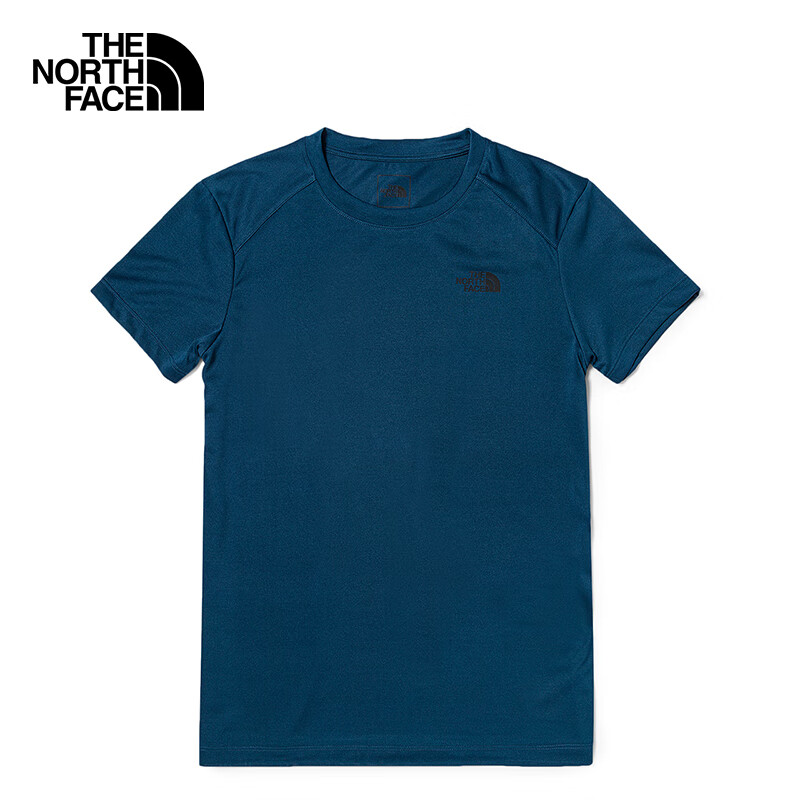 THE NORTH FACE 北面 短袖T恤男户外透气速干短袖7WB5 蓝色/N4L S ￥127.61