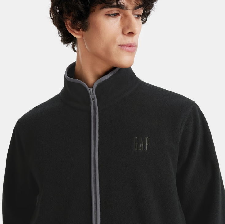 反季白 菜!Gap 盖璞 情侣款Polartec®撞色拼接立领夹克外套 676244 ¥83.89