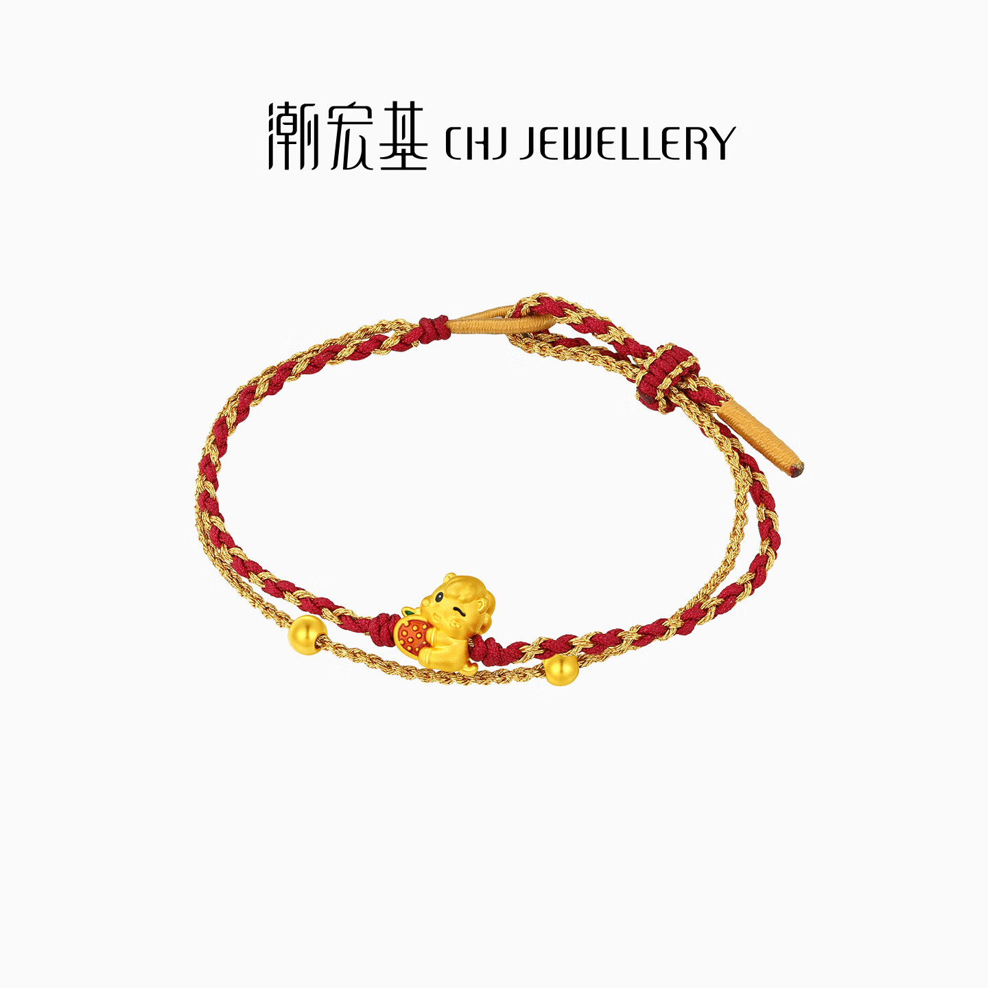 本命年好礼、年货大集：潮宏基 好事发生马上有钱 足金红绳小马手绳 1139.02