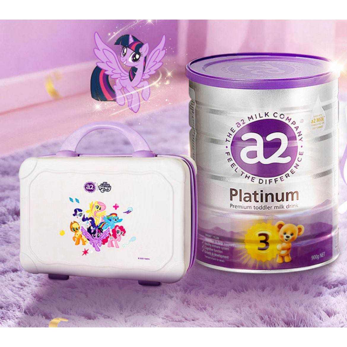 a2 新西兰紫白金版 2段 婴幼奶粉 900g 6罐 1077元(需领券，晒单返30元)