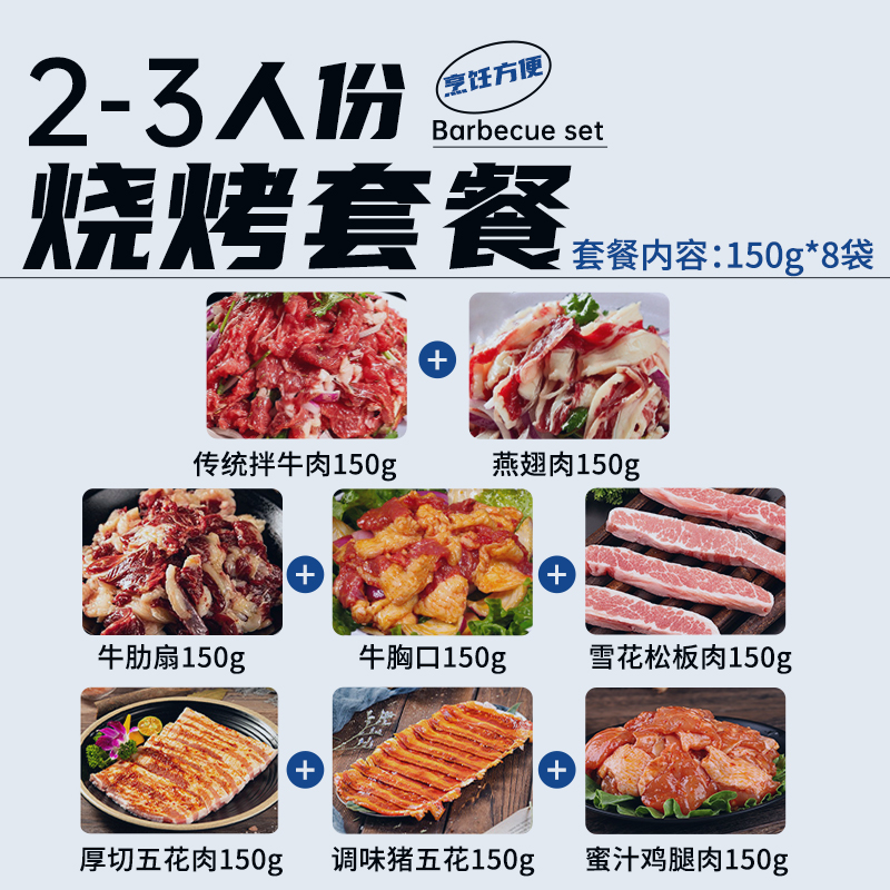 88VIP：祁连天宝 东北烤肉新鲜烤肉拌肉家庭套餐烧烤食材1200g 68.59元