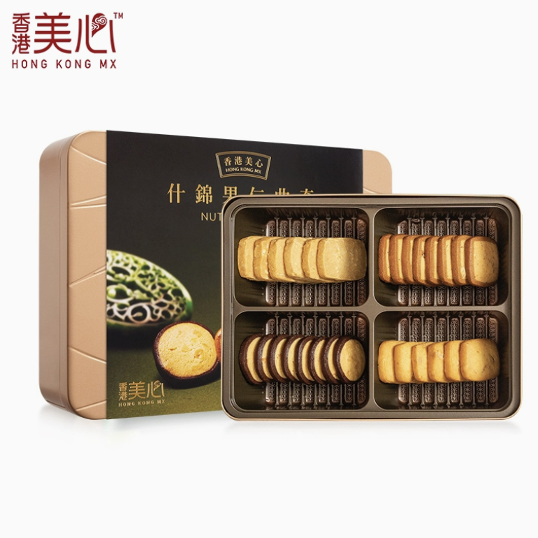 美心 什锦果仁曲奇礼盒装(4味) 252g礼盒 107元包邮
