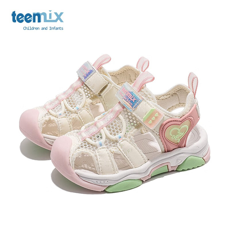 叠加70元券、PLUS会员：TEENMIX 天美意 女童凉鞋防滑沙滩凉鞋 多款可选 90.55元
