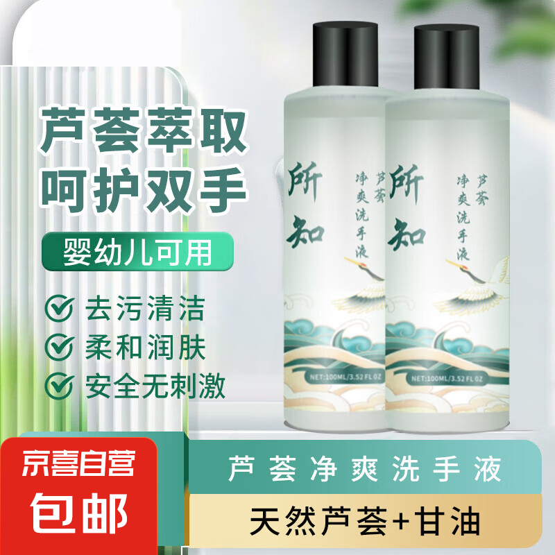 京喜自营-专用品牌 所知芦荟净爽洗手液易冲洗不伤手不伤肌肤柔和洁净家