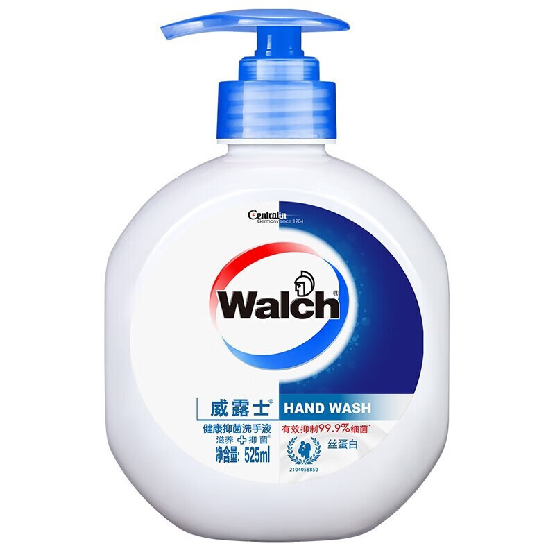 Walch 威露士 洗手液（丝蛋白）健康抑菌洗手液525ml*1瓶 易冲洗儿童成人通用 