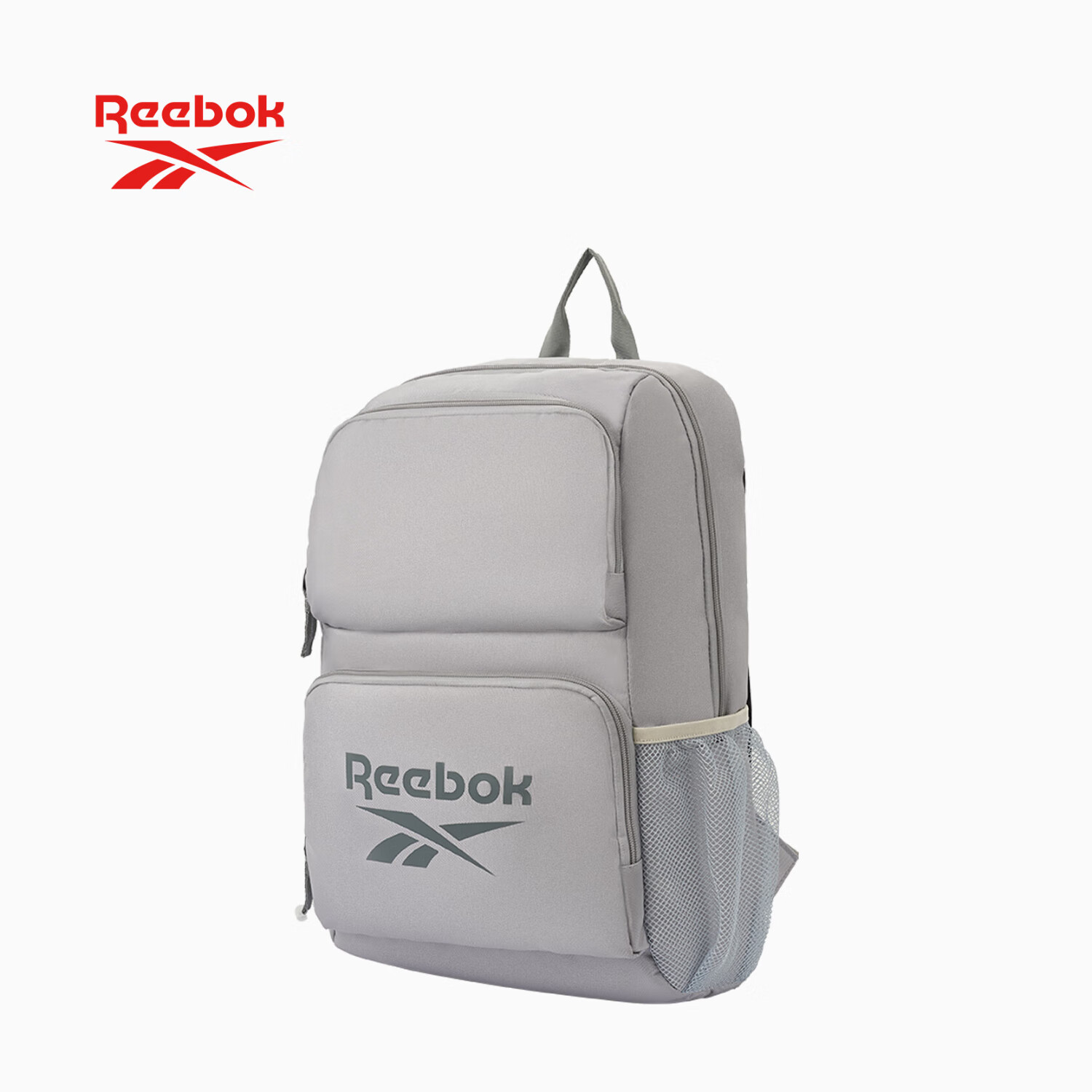 Reebok 锐步 多隔层双肩包 防泼水通勤包电脑包 大容量学生书包 灰色 67.91元