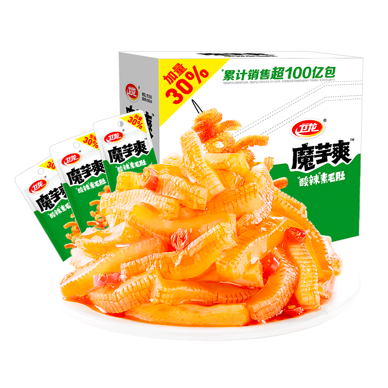 卫龙 酸辣素毛肚魔芋爽 400g/盒 × 2件 25.08元（需领券，合12.54元/件）