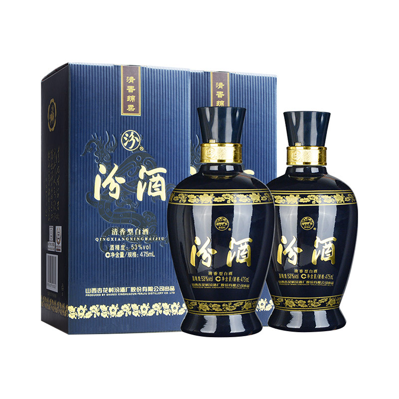 88VIP：汾酒 山西杏花村53度蓝汾475ml*2瓶高度清香型白酒 178.71元（需用券）