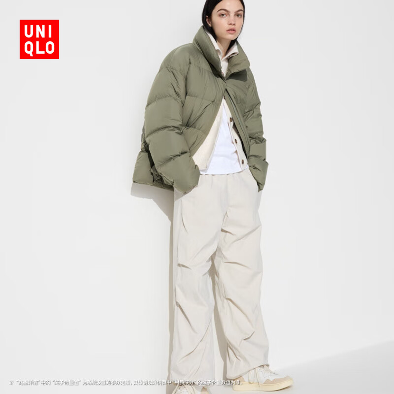 UNIQLO 优衣库 女装羽绒茄克/科技保暖外套云感羽绒469901 56 橄榄色 XL /165/92A 44