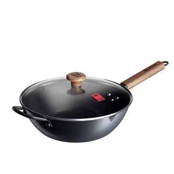 康巴赫 半价限购 有钛无涂层炒锅 32cm（含锅盖） 80元