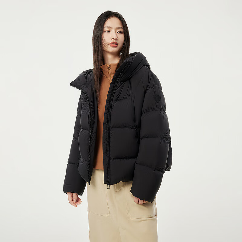坦博尔 羽绒服 充绒量186g TBF530360D 黑色 155/80A 556.7元 - 线报酷