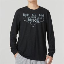 NIKE 耐克 圆领男装上衣休闲舒适透气跑步健身训练长袖T恤 178元