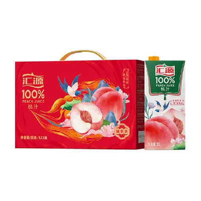 汇源果汁 多口味1000ml*5盒 55元（需领券）