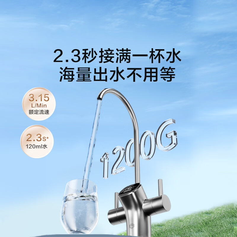 京东京造 净水器家用净水机母婴级直饮机灵犀1200GPro2.0 1359.2元