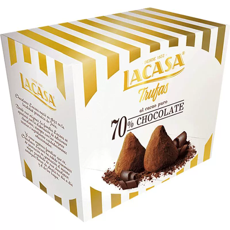 乐卡莎 LACASA 70%可可 松露形巧克力 150g ￥20.81