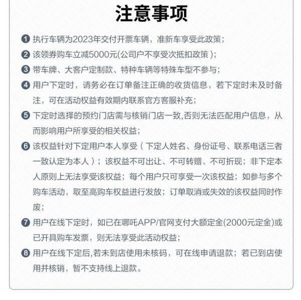 NETA 哪吒汽车 哪吒U-Ⅱ 整车订金