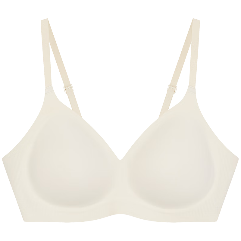 Ubras 夹心软支撑光面文胸女士内衣女背勾款燕麦奶XL 背勾款-燕麦奶色 78.7元