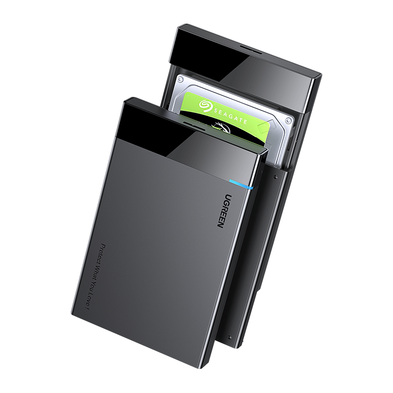 绿联 2.5英寸 SATA硬盘盒 USB 3.1 USB-A US221 USB固定线款 26.9元（需用券）