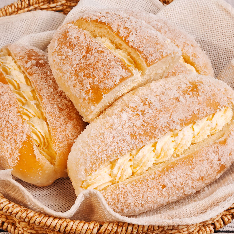 华生园 椰蓉动物奶油夹心面包 65g*8袋 新鲜现做早餐面包 15.9元