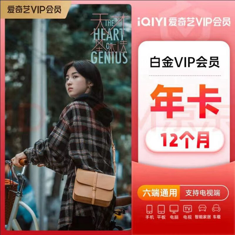 爱奇艺 白金VIP会员年卡 12个月 188元