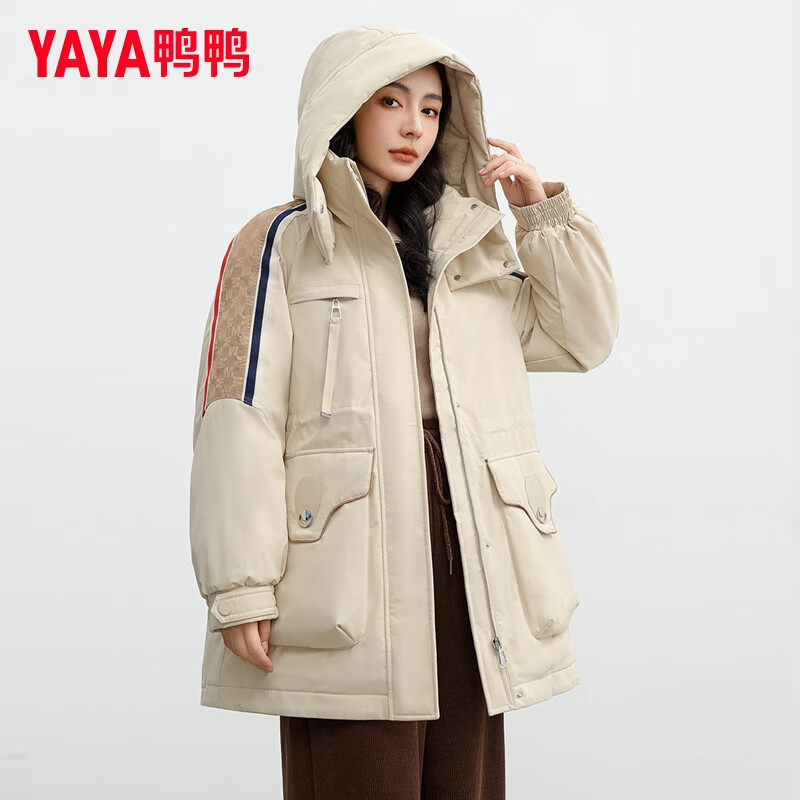 移动端、京东百亿补贴：YAYA 鸭鸭羽绒服 女款（多款可选） 297.51元