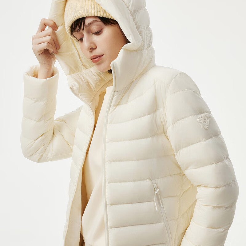 坦博尔 轻薄羽绒服连帽外套TBF310218D 浅云白 269元(需用券)