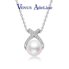 VENUS ADELINEs925银淡水珍珠项链大颗粒吊坠耳环套装盒 139元（需用券）