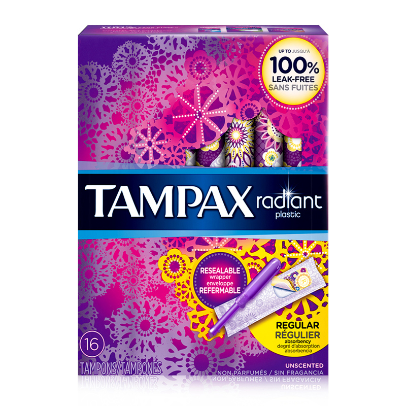 TAMPAX 丹碧丝 幻彩系列 易推导管棉条 普通流量 16支 47.9元（需用券）