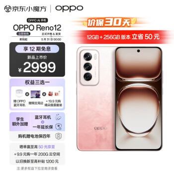 OPPO Reno12 5G手机 12GB+512GB 柔和桃 ￥2999