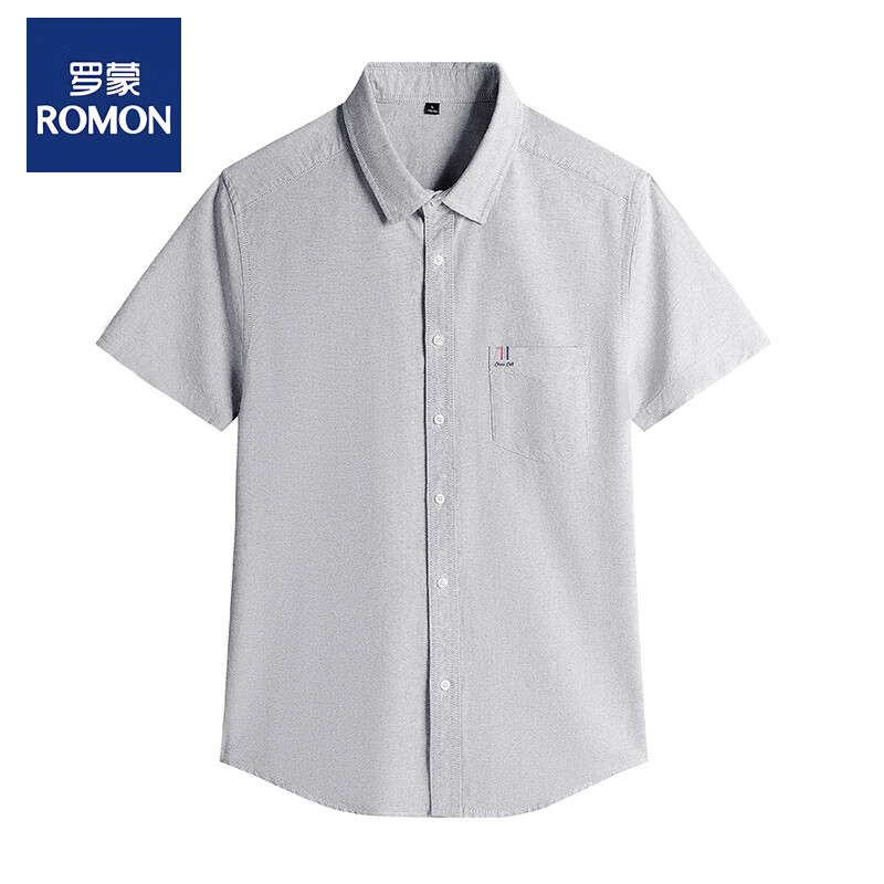 ROMON 罗蒙 男士牛津纺纯棉短袖衬衫 JT1028 69.05元（需用券）