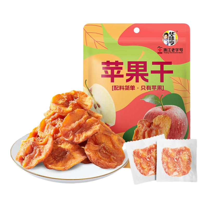 华味亨 苹果干 阿克苏 618g 袋装 无核蜜饯 12.3元/件（共24.6元）