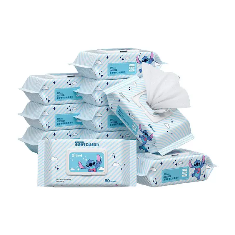 88VIP：Disney 迪士尼 婴儿手口湿巾纸 60抽*10包 18.9元（需用券）