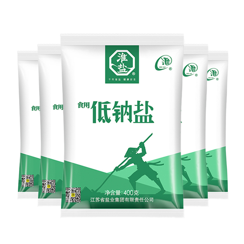 淮盐 食盐低钠盐400g*5袋组合装细盐盐巴食用盐家用家庭天然正品 14.06元