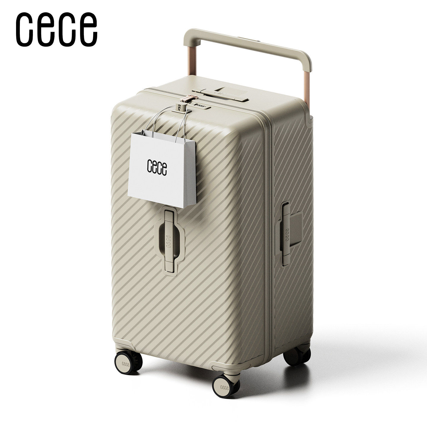 移动端：CECE 2026新款宽拉杆深仓行李箱 20寸 455元（需用券）