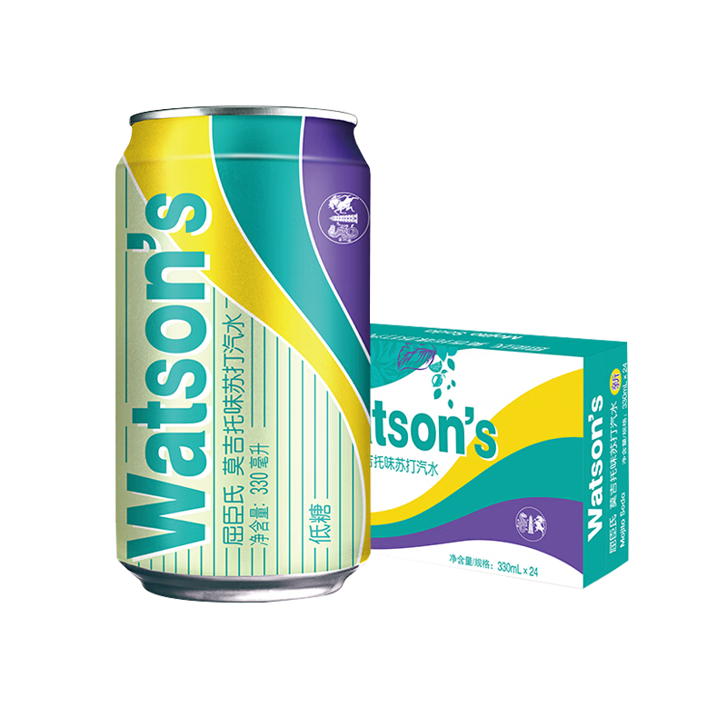 概率券：watsons 屈臣氏 莫吉托味苏打水330ml*24罐 51.5元 （需凑单）