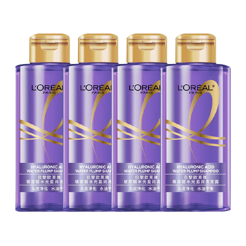 L'OREAL PARIS 玻尿酸洗发水控油蓬松柔顺顺滑水润洗发露400ml ￥29.44