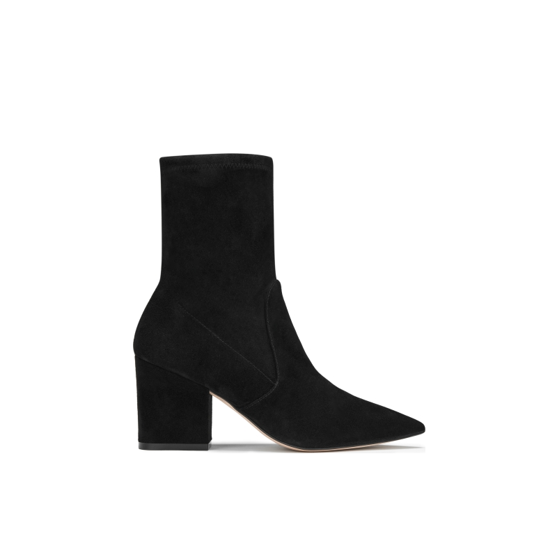 STUART WEITZMAN SW AVENUE 75 BLOCK SOCK BOOTIE 尖头弹力靴袜靴瘦瘦靴短靴女 1680元（需