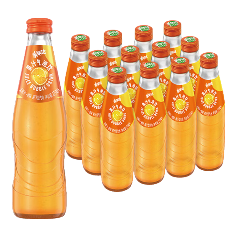 pepsi 百事 可乐 美年达 Mirinda 橙味玻璃瓶 275ml*12瓶*6件 105.66元合17.61元/件