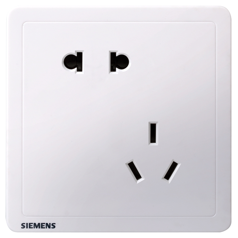 西门子 致典系列雅白 斜五孔插座 86型 家用墙壁暗装电源插座 3.69元(需领券)