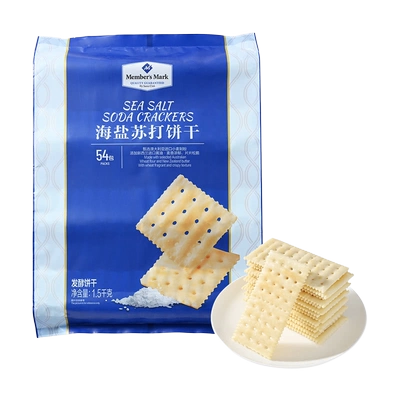 山姆 海盐苏打饼干 1.5KG 32.59元+0.4元淘金币