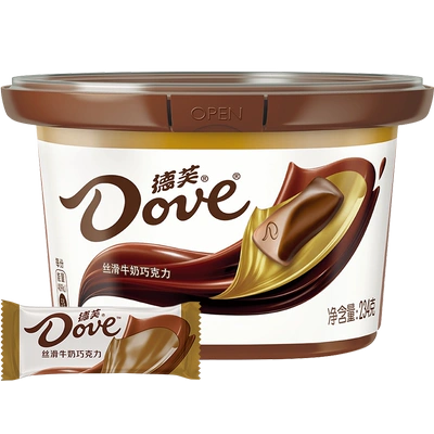 88VIP：Dove 德芙 丝滑牛奶巧克力 234g 20.6元（返天猫卡4元后）