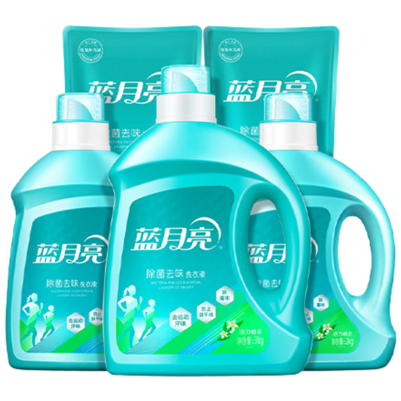 蓝月亮 除菌去味洗衣液 橙花香 3kg+2kg*2+500g*2 儿童可用 87.43元