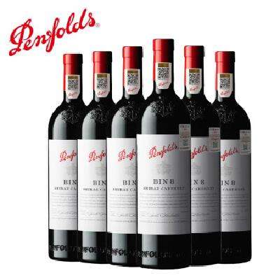 京东百亿补贴：Penfolds 奔富 BIN8 设拉子 赤霞珠葡萄酒 750ml*6支 整箱装 1088.01