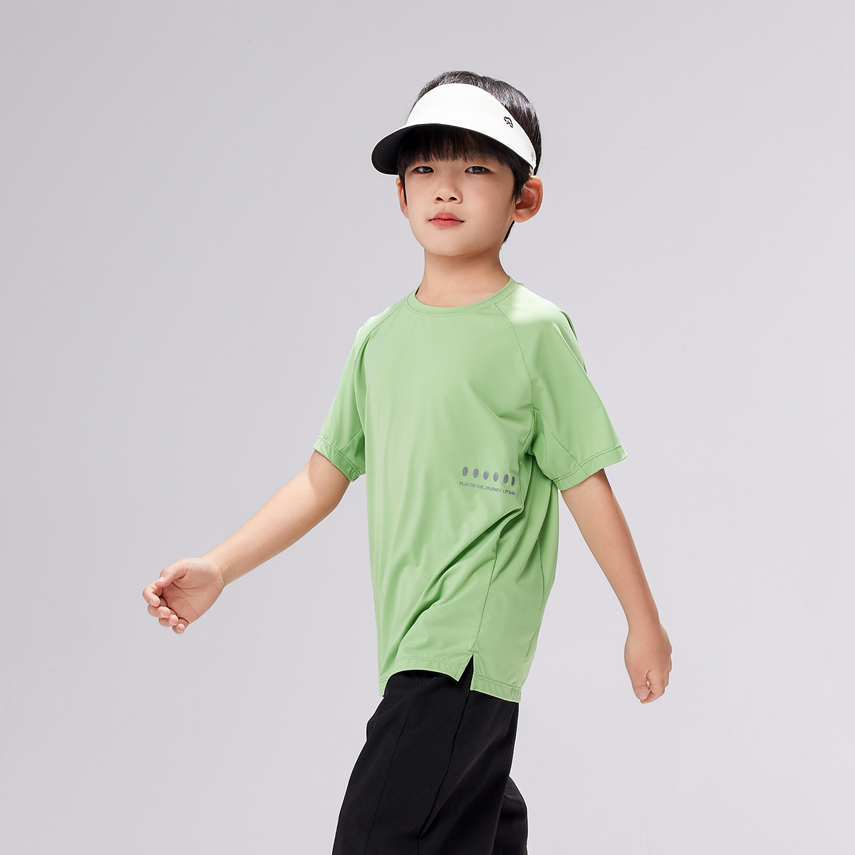 88VIP：EBAER 一贝皇城 儿童短袖T恤运动速干衣2024夏季男童女童防晒凉感上衣