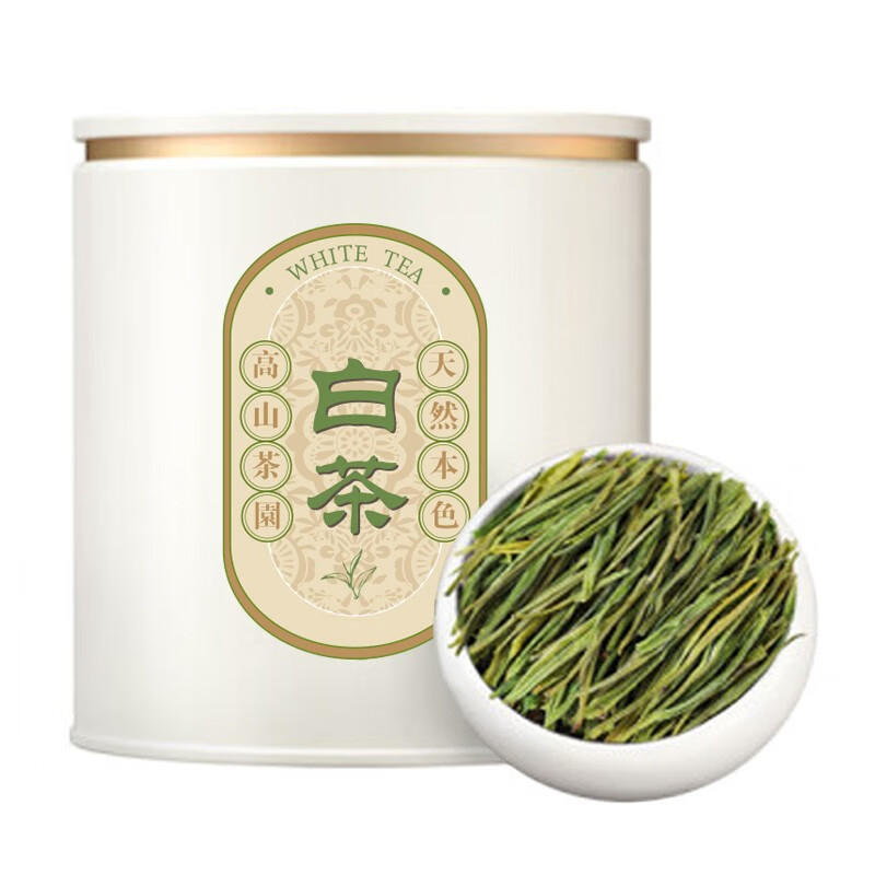 第一江南安吉绿茶白茶 特级2024新茶明前茶叶罐装 春茶 9.9元